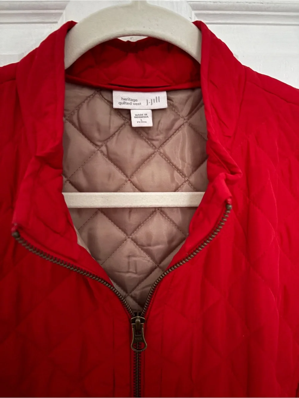 Heritage Red Quilted Sleeveless Vest#0353